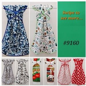 💟🤍#9160 NEW! Microfiber Hang'N'Snap handtowel PRE-MADE with PLASTIC snap